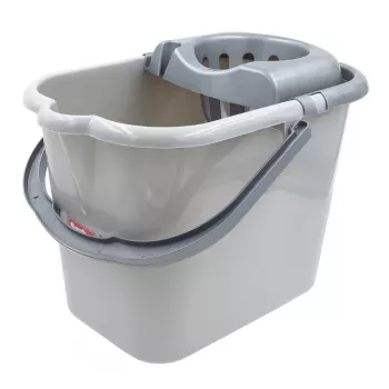 Seau ovale SAUBER 15 L avec essoreur à bouton-poussoir