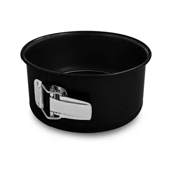 Moule à gâteau à charnière Guardini Gardenia à fond haut, 20 cm de diamètre, 8,5 cm de hauteur, acier au carbone, antiadhésif, noir