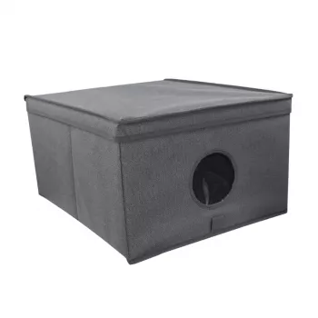Boîte pliante taille L ORDINETT 50x40x25 cm gris