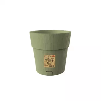 Pot de fleurs avec soucoupe Ethica STEFANPLAST, 20 cm, vert