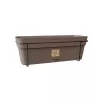 Ensemble de balcon avec système d'arrosage automatique et support métallique 50x18x17 cm marron STEFANPLAST