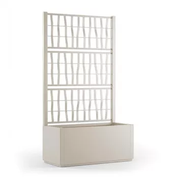 Jardinière avec treillis Ethica 80x36x140 cm blanche STEFANPLAST