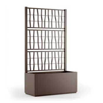 Jardinière avec treillis Ethica 80x36x140 cm marron STEFANPLAST