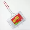 Gril de barbecue 34x22 cm en acier chromé avec poignées en bois ASI COLLECTION