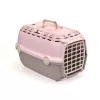Cage de transport Horizon 1 avec porte en plastique 48x32x30 cm rose/gris STEFANPLAST