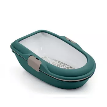 Bac à litière pour chat Furba Chic STEFANPLAST 59x39x22 cm vert/gris clair