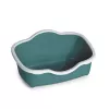 Litière pour chat STEFANPLAST Tres Chic ouverte 56x38,5x26 cm blanc/vert