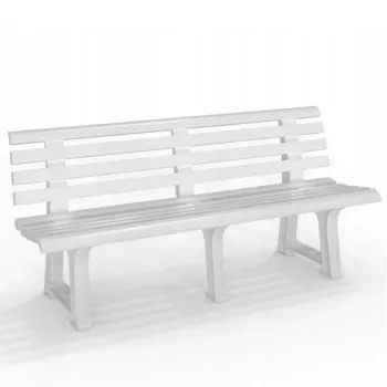 Banc de jardin BICA Olimpia 150x53x77 cm blanc
