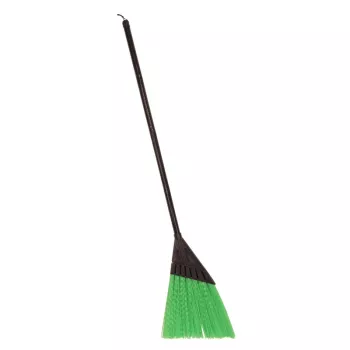 Balai de rue SAUBER avec manche plat vert