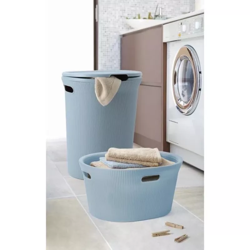 Boîte à linge TATAY Baobab 40 L bleue
