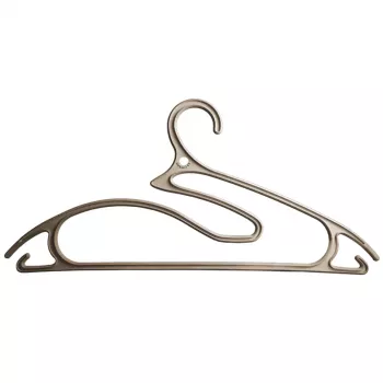 Cintres ORDINETT 5 pièces plastique collection 5 en 1 42 cm gris clair