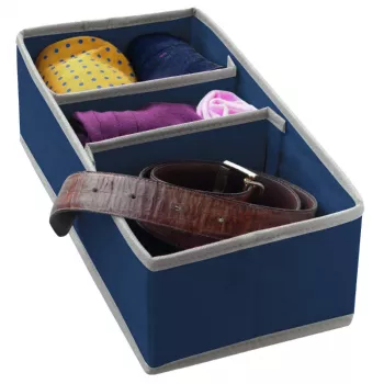 Boîte avec compartiments ORDINETT M 30,5 x 15,5 x 10 cm, bleue