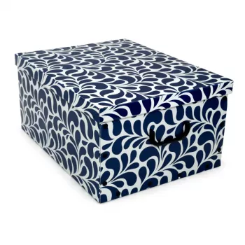 Carton ORDINETT 49x39x25 cm Big Box Goccia assorti, bleu/gris clair/bordeaux