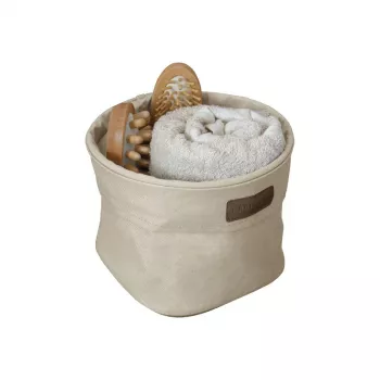 Boîte en tissu ORDINETT S 18x18x14cm Ego écru