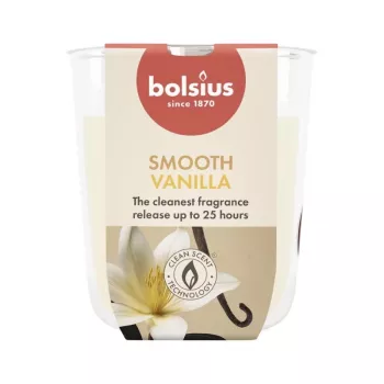 Bougie parfumée BOLSIUS True Scents vanille en verre, Ø80x73 mm