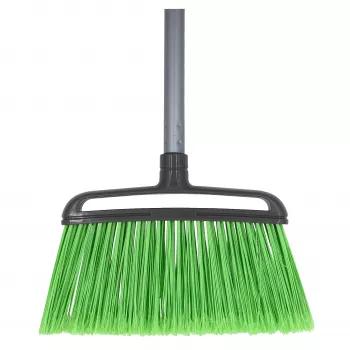 Brosse extérieure SAUBER avec manche, 1580 mm, soies PP rigides, manche en aluminium, noir/orange