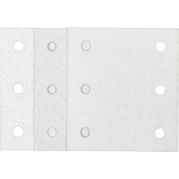 Makita 192352-4 ensemble de papier abrasif, 10 pièces, grains P60/P100/P150, 102 x 114 mm, fixation auto-agrippante, pour outils multifonctions