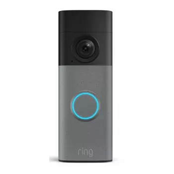 Sonnette vidéo sur batterie Ring Battery Video Doorbell 2 - 2K, audio bidirectionnel, gris tacheté