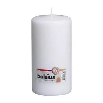 Bougie cylindrique BOLSIUS Ø200x98 mm blanche