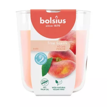 Bougie parfumée en verre BOLSIUS True Scents pêche Ø97x85 mm