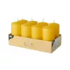 PAPSTAR Gold Yellow Pillar Candle 10 cm