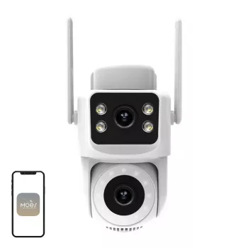 MOES WCM-Q29 caméra IP Wi-Fi 8 MP à double objectif
