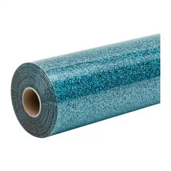 HTVRONT film transfert à chaud pailleté, 30,5 cm x 90 cm (bleu)