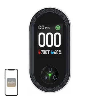 MOES S02-CO détecteur de monoxyde de carbone, Zigbee 3.0, écran LCD, alarme 85 dB