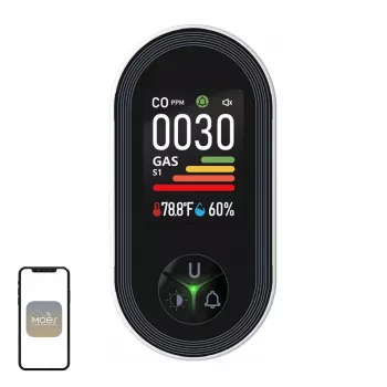 Détecteur de monoxyde de carbone et de gaz MOES S02-CG