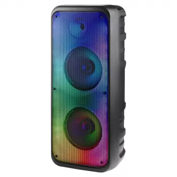 Enceinte Bluetooth portable Defender BOOMER 35 30 W avec MP3/FM/SD/USB/AUX/TWS/LCD/RGB/MIC karaoké - noire