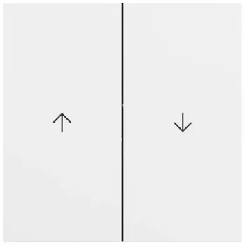 Bouton bascule 2 postes à flèches GIRA 329472 System 70 blanc pur brillant