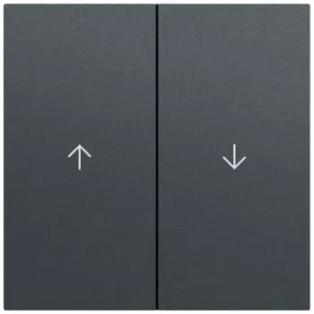 Cache bouton bascule 2 postes à flèches Gira System 70, anthracite laqué 329473