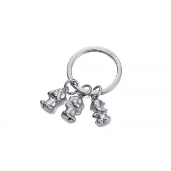 Troika KR17-18/MA porte-clés en aluminium coulé argenté avec figurine