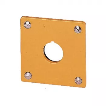Plaque de montage Eaton M22-EY1, jaune, aluminium, IP65, 72 x 72 mm 216542