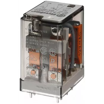 Relais industriel Finder 55.12.9.012.0000, bobine 12 V DC, 2 contacts inverseurs, 10 A
