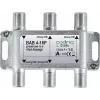 AXING BAB 4-16P - Répartiteur satellite 4 voies, perte de dérivation 16 dB, 5-2400 MHz, connecteurs F