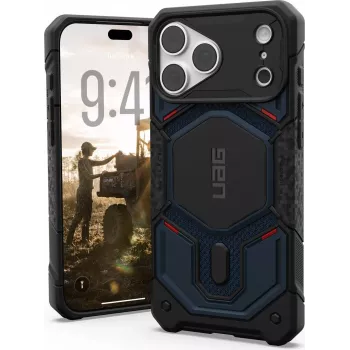 Coque UAG Urban Armor Gear Monarch Pro MagSafe pour Apple iPhone 18 Pro Max/17 Pro Max - Kevlar Mallard (bleue) 114568113955