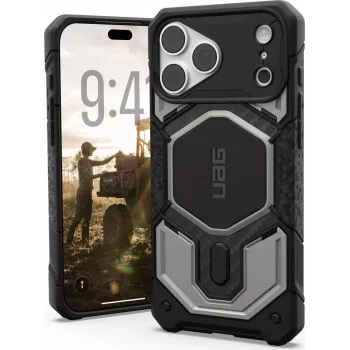 Coque MagSafe UAG Urban Armor Gear Monarch Pro pour Apple iPhone 18 Pro Max/17 Pro Max - titane 114568113636