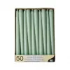 PAPSTAR Taper Candles 22 x 250 mm, Jade Green, Pack of 50 (88341)