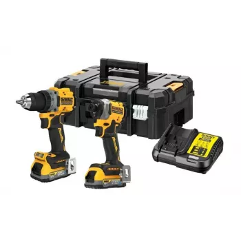 Kit DEWALT 18V XR DCD800 DCF850 avec 2 batteries Powerstack 1,7Ah