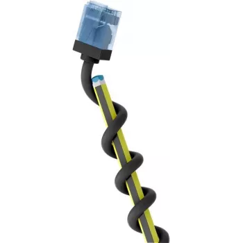 Câble patch CAT 6A Slim U/UTP ultra-flexible Goobay, noir, 0,25 m, connecteurs anti-accroche extra-courts 74233