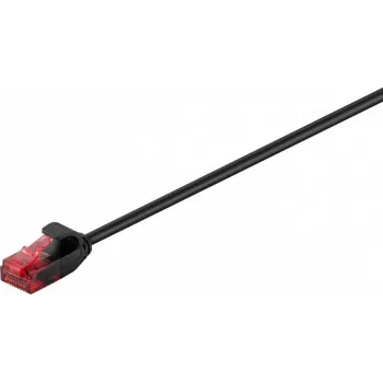 Câble patch Goobay CAT 6 Slim, U/UTP, noir, 0,5 m 93713
