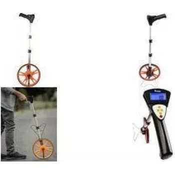 Bradas Digital Measuring Wheel with Telescopic Handle and Carrying Case, 318 mm Wheel, Backlit LCD, DIY-MW10-D/CB