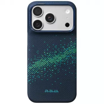 Coque PITAKA Edge Milky Way Galaxy 2.0 pour iPhone 18 Pro / 17 Pro - Nearfield Blue
