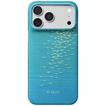Coque MagSafe PITAKA Edge Case pour iPhone 18 Pro Max / 17 Pro Max - Lucid Blue