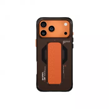 Coque Skinarma Haxa pour iPhone 17 Pro avec charge magnétique et support grip graphite