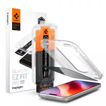 Protecteur d'écran en verre trempé Spigen Glas.tR EZ Fit Pro HD Privacy pour Apple iPhone 18 Pro Max