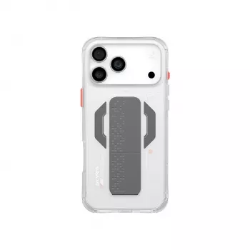 Coque SKINARMA Haxa pour iPhone 17 Pro Max avec charge magnétique et béquille de maintien, transparente