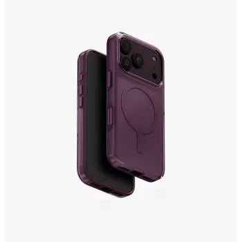 Coque de charge UNIQ Clario Eco Magclick pour iPhone 18 Pro/17 Pro, violette