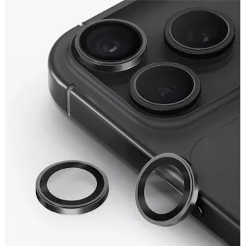 Protecteur d'objectif de caméra UNIQ Optix Prime pour iPhone 18 Pro / 18 Pro Max, graphite avec applicateur